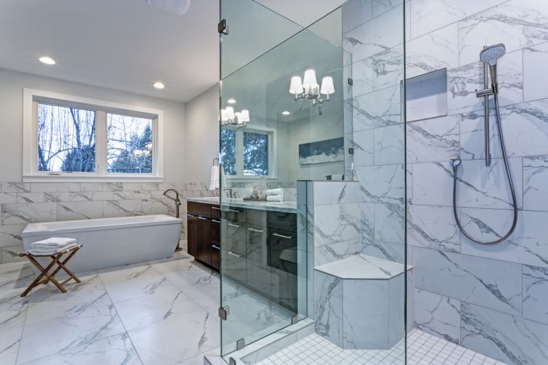 Bathroom Floor with Modern Tiles